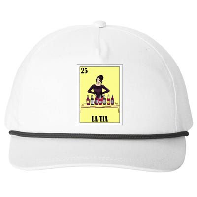 Funny Mexican Design For Aunt La Tia Snapback Five-Panel Rope Hat