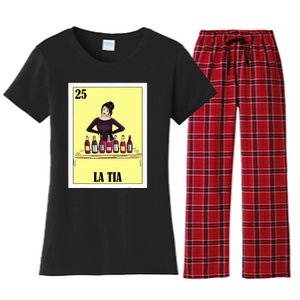 Funny Mexican Design For Aunt La Tia Women's Flannel Pajama Set