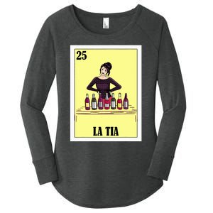 Funny Mexican Design For Aunt La Tia Women's Perfect Tri Tunic Long Sleeve Shirt