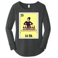 Funny Mexican Design For Aunt La Tia Women's Perfect Tri Tunic Long Sleeve Shirt