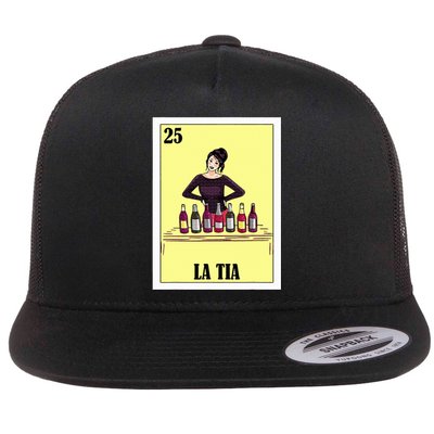 Funny Mexican Design For Aunt La Tia Flat Bill Trucker Hat