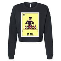 Funny Mexican Design For Aunt La Tia Cropped Pullover Crew