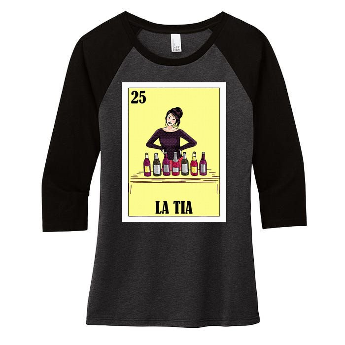 Funny Mexican Design For Aunt La Tia Women's Tri-Blend 3/4-Sleeve Raglan Shirt