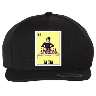 Funny Mexican Design For Aunt La Tia Wool Snapback Cap