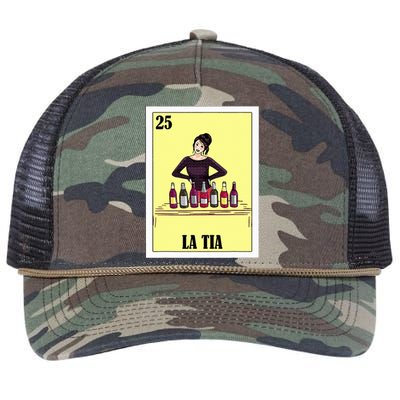 Funny Mexican Design For Aunt La Tia Retro Rope Trucker Hat Cap