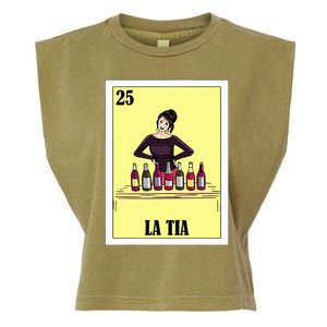 Funny Mexican Design For Aunt La Tia Garment-Dyed Women's Muscle Tee