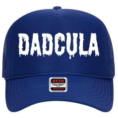 Funny Momster Dadcula Spooky Family Matching Halloween Gift High Crown Mesh Back Trucker Hat