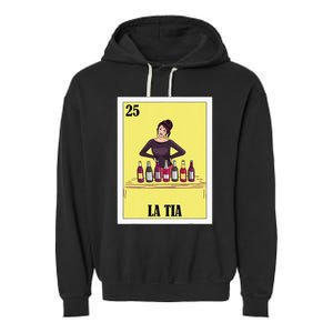 Funny Mexican Design For Aunt La Tia Garment-Dyed Fleece Hoodie