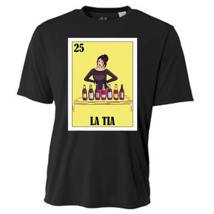 Funny Mexican Design For Aunt La Tia Cooling Performance Crew T-Shirt