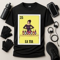 Funny Mexican Design For Aunt La Tia Cooling Performance Crew T-Shirt