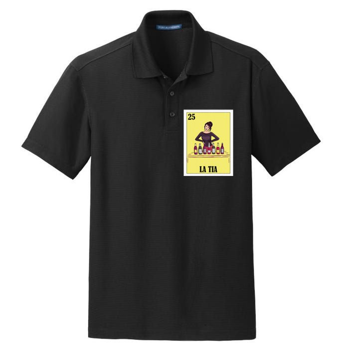 Funny Mexican Design For Aunt La Tia Dry Zone Grid Polo