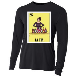 Funny Mexican Design For Aunt La Tia Cooling Performance Long Sleeve Crew