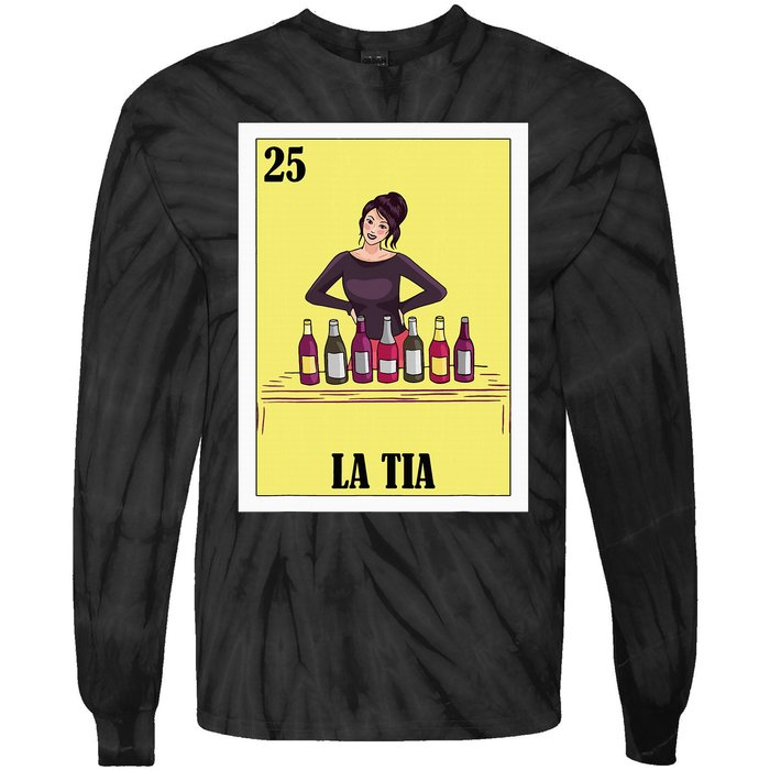 Funny Mexican Design For Aunt La Tia Tie-Dye Long Sleeve Shirt