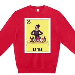 Funny Mexican Design For Aunt La Tia Premium Crewneck Sweatshirt