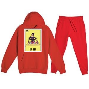 Funny Mexican Design For Aunt La Tia Premium Hooded Sweatsuit Set