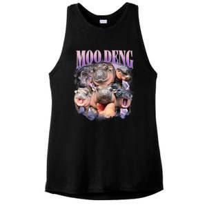 Funny Moo Deng Baby Pygmy Hippo Cute Zoo For Family Ladies PosiCharge Tri-Blend Wicking Tank