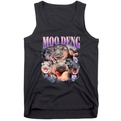 Funny Moo Deng Baby Pygmy Hippo Cute Zoo For Family Tank Top