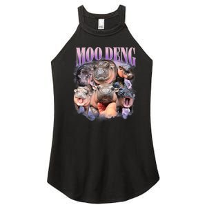 Funny Moo Deng Baby Pygmy Hippo Cute Zoo For Family Women's Perfect Tri Rocker Tank