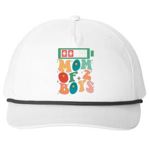 Funny Mothers Day Mom of 2Boys Outfit From Son Groovy Snapback Five-Panel Rope Hat