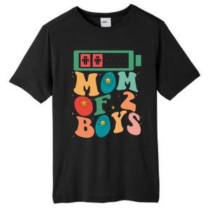 Funny Mothers Day Mom of 2Boys Outfit From Son Groovy Tall Fusion ChromaSoft Performance T-Shirt