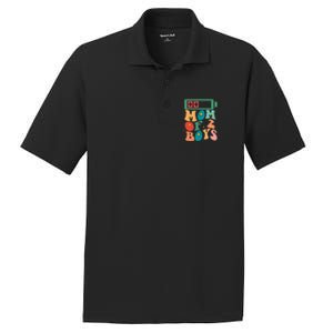 Funny Mothers Day Mom of 2Boys Outfit From Son Groovy PosiCharge RacerMesh Polo