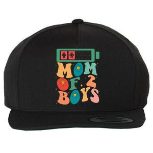 Funny Mothers Day Mom of 2Boys Outfit From Son Groovy Wool Snapback Cap