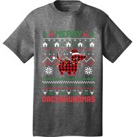 Funny Merry Dachshundmas Ugly Christmas Dachshund T-Shirt