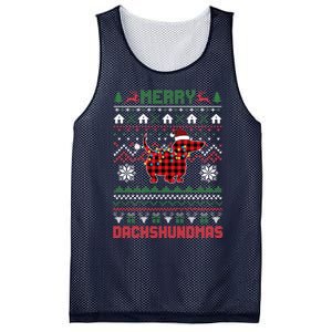 Funny Merry Dachshundmas Ugly Christmas Dachshund Mesh Reversible Basketball Jersey Tank