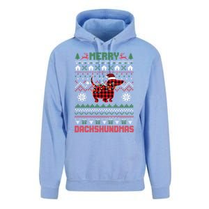 Funny Merry Dachshundmas Ugly Christmas Dachshund Unisex Surf Hoodie