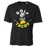 Funny Mexican Dish Favorite Sport Golfer Golf And Tacos Cooling Performance Crew T-Shirt