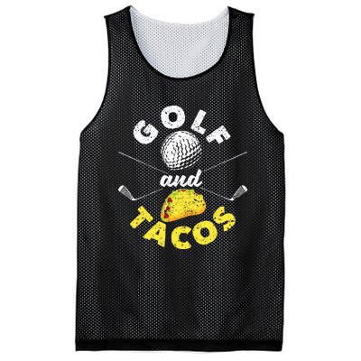 Funny Mexican Dish Favorite Sport Golfer Golf And Tacos Mesh Reversible Basketball Jersey Tank