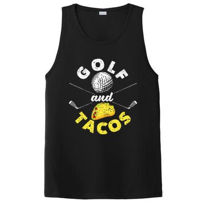 Funny Mexican Dish Favorite Sport Golfer Golf And Tacos PosiCharge Competitor Tank