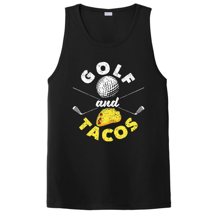 Funny Mexican Dish Favorite Sport Golfer Golf And Tacos PosiCharge Competitor Tank