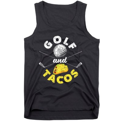 Funny Mexican Dish Favorite Sport Golfer Golf And Tacos Tank Top