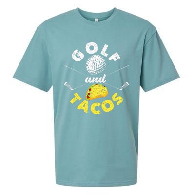 Funny Mexican Dish Favorite Sport Golfer Golf And Tacos Sueded Cloud Jersey T-Shirt