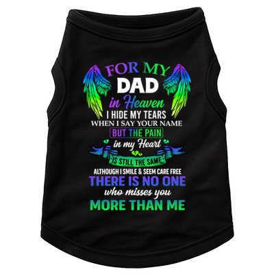 For My Dad In Heaven Touching Tribute For Passed Away Father Gift Doggie Tank