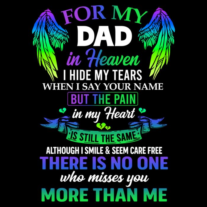 For My Dad In Heaven Touching Tribute For Passed Away Father Gift Bucket Hat