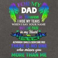 For My Dad In Heaven Touching Tribute For Passed Away Father Gift Cotton Canvas Backpack
