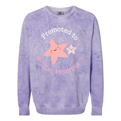 First MotherS Day Firsttime Mom Mommy And Me Star Momma Great Gift Colorblast Crewneck Sweatshirt