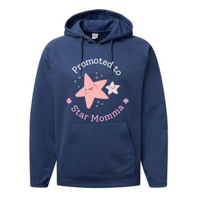 First MotherS Day Firsttime Mom Mommy And Me Star Momma Great Gift Performance Fleece Hoodie