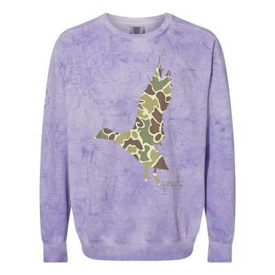 Flying Mallard Duck Camouflage Camo Duck Hunting Camo Hunter Colorblast Crewneck Sweatshirt