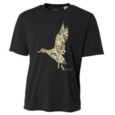 Flying Mallard Duck Camouflage Camo Duck Hunting Camo Hunter Cooling Performance Crew T-Shirt