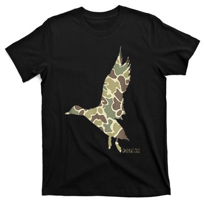 Flying Mallard Duck Camouflage Camo Duck Hunting Camo Hunter T-Shirt