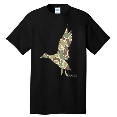 Flying Mallard Duck Camouflage Camo Duck Hunting Camo Hunter Tall T-Shirt