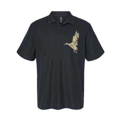 Flying Mallard Duck Camouflage Camo Duck Hunting Camo Hunter Softstyle Adult Sport Polo