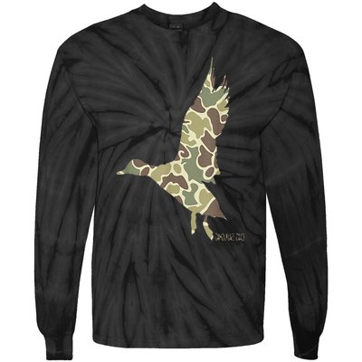 Flying Mallard Duck Camouflage Camo Duck Hunting Camo Hunter Tie-Dye Long Sleeve Shirt