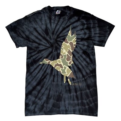 Flying Mallard Duck Camouflage Camo Duck Hunting Camo Hunter Tie-Dye T-Shirt