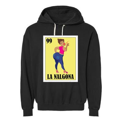 Funny Mexican Design For Hispanas La Chingona Garment-Dyed Fleece Hoodie