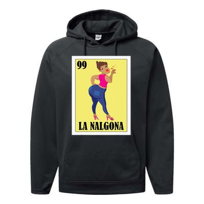 Funny Mexican Design For Hispanas La Chingona Performance Fleece Hoodie