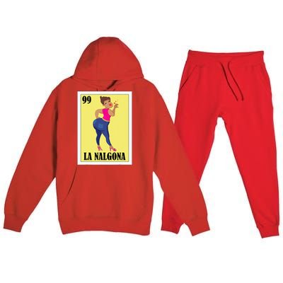 Funny Mexican Design For Hispanas La Chingona Premium Hooded Sweatsuit Set